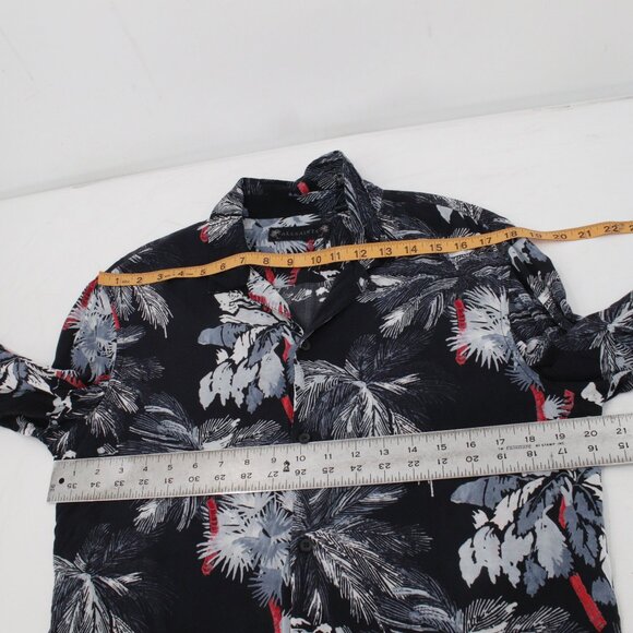 All saints shirt men's small Monteverde floral printed poplin viscose casual fun - Picture 13 of 14